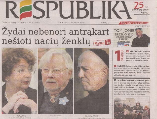 Respublika Jan 2014 interviews with Faina Kukliansky and Moishe Beirak